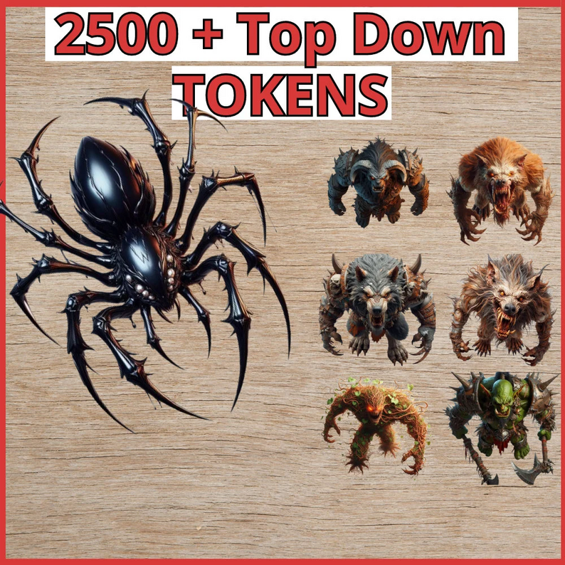 2500 Top down view Tokens for Tabletop RPGs Perfect for Roll20, Foundry ...