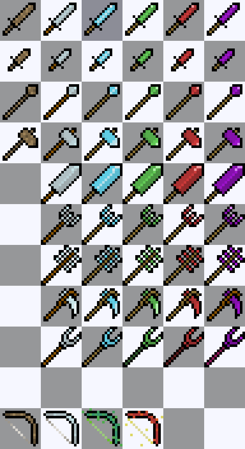 [16x16] RPG Weapons sprites by LimeZu