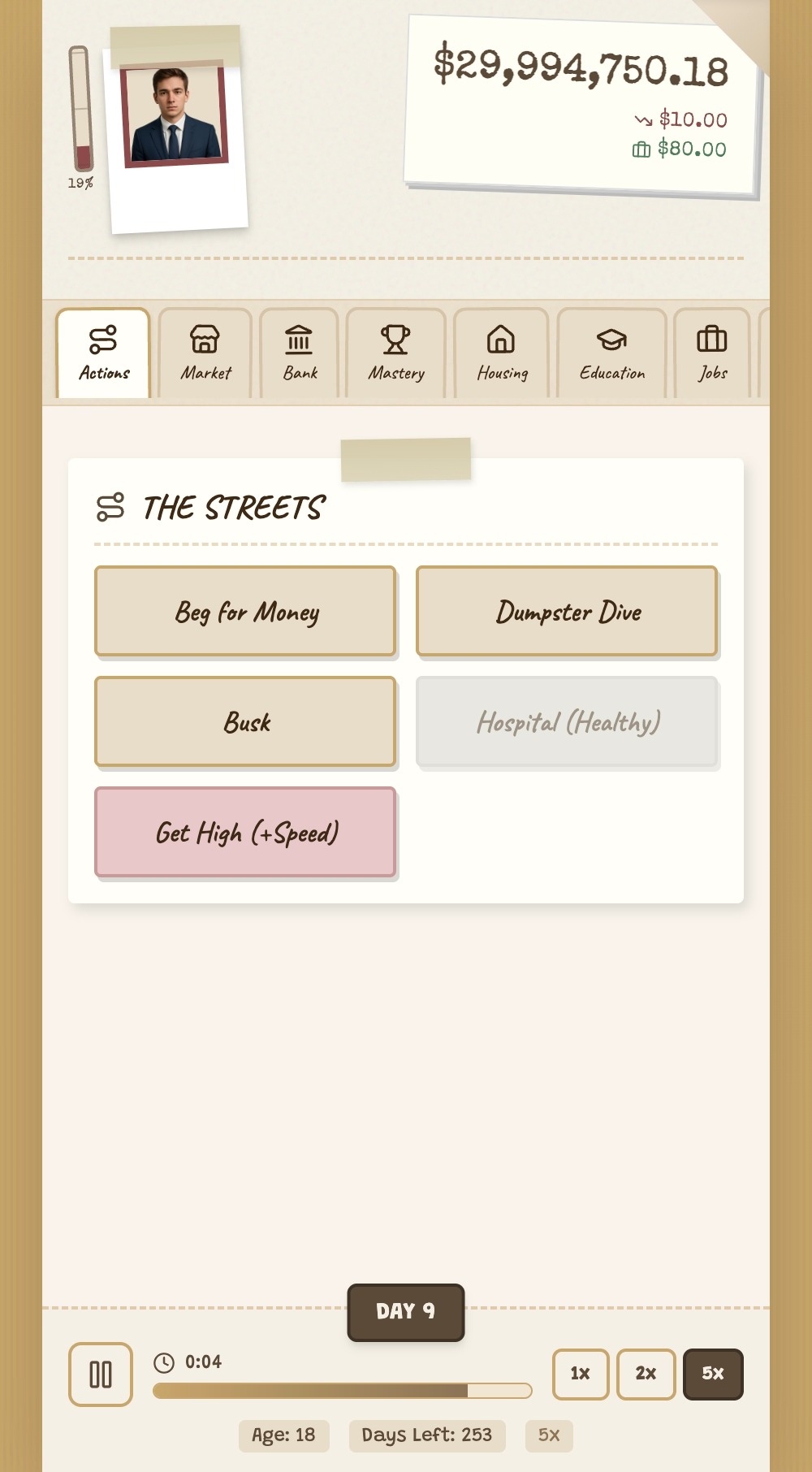 Screenshot 2 for Hobo Life Sim