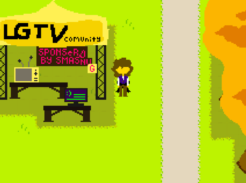 The player explores the park.