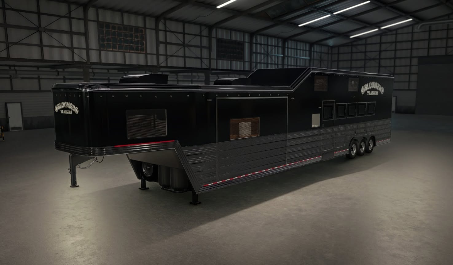 Screenshot 2 for FS25 - Bloomers 5-horse gooseneck trailer
