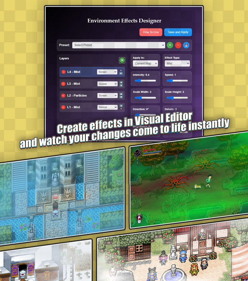 Dynamic Environment Effects - RPG Maker MZ Plugin by Sang Hendrix