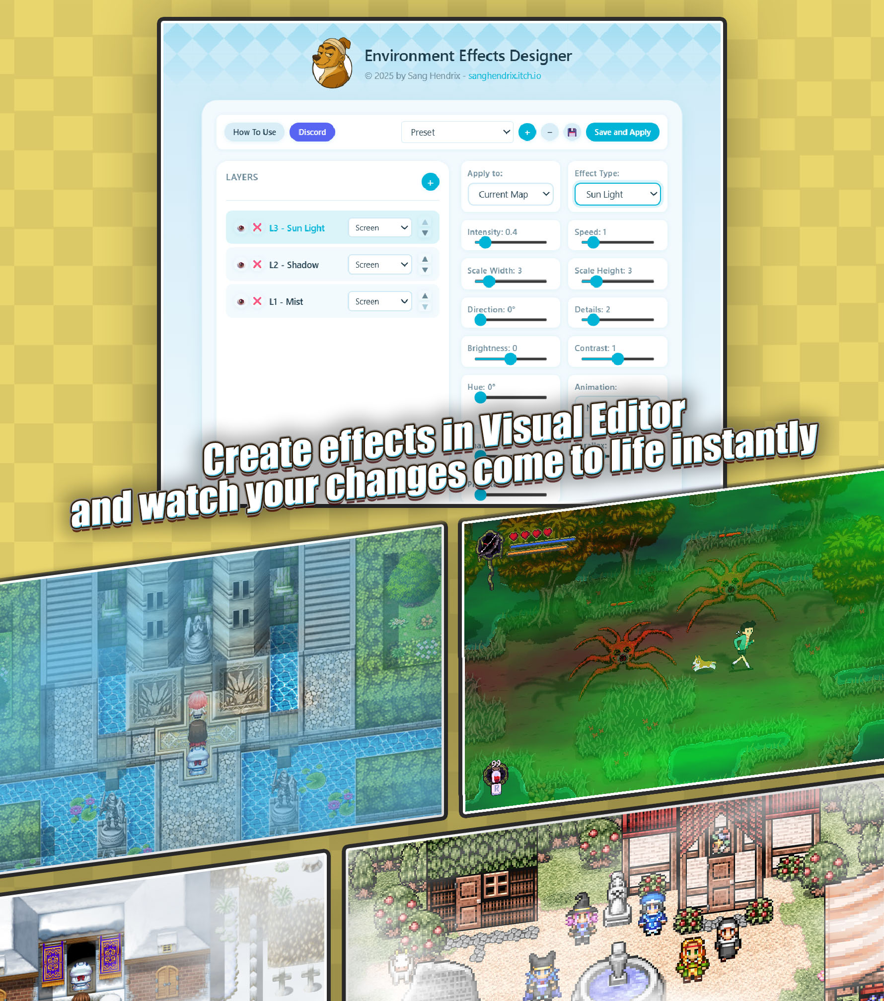 Dynamic Environment Effects - RPG Maker MZ Plugin by Sang Hendrix