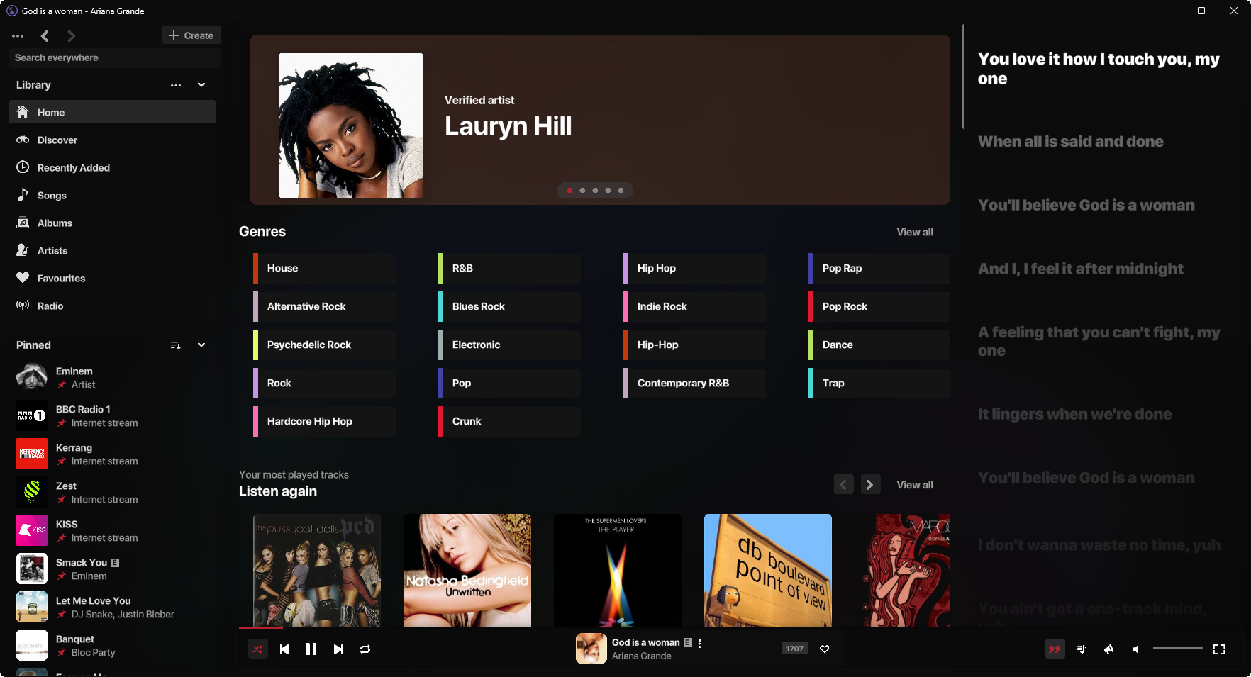 Screenshot 2 for AJ Audio - a Jellyfin, Emby, and Windows Music Player