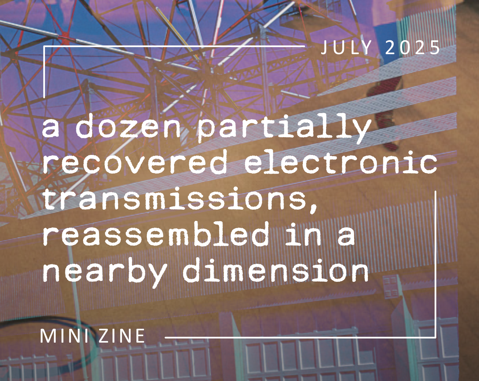 Screenshot 2 for a dozen partially recovered electronic transmissions, reassembled in a nearby dimension
