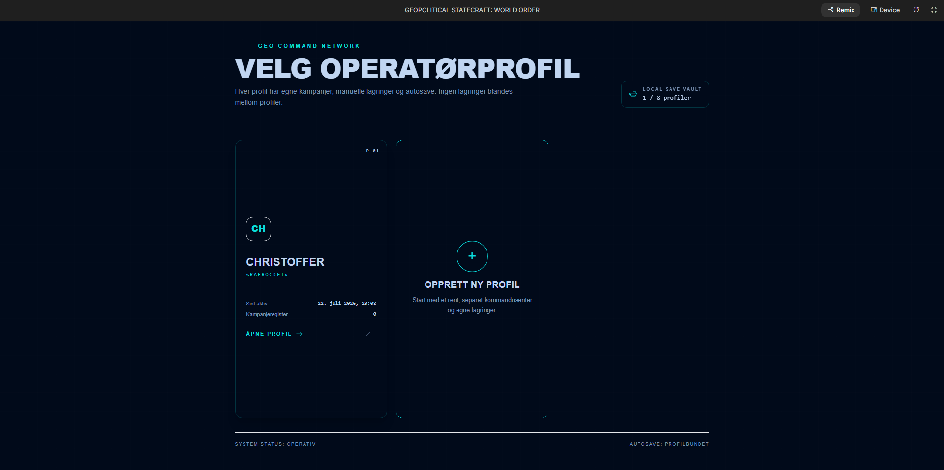 Screenshot 3 for geopolitical sim