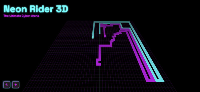 Neon Rider Pattern Neon Rider 3D by Moxazza