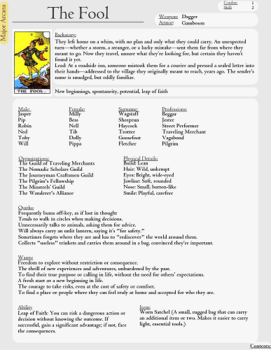 Screenshot 4 for Mensile - A Tarot Based TTRPG