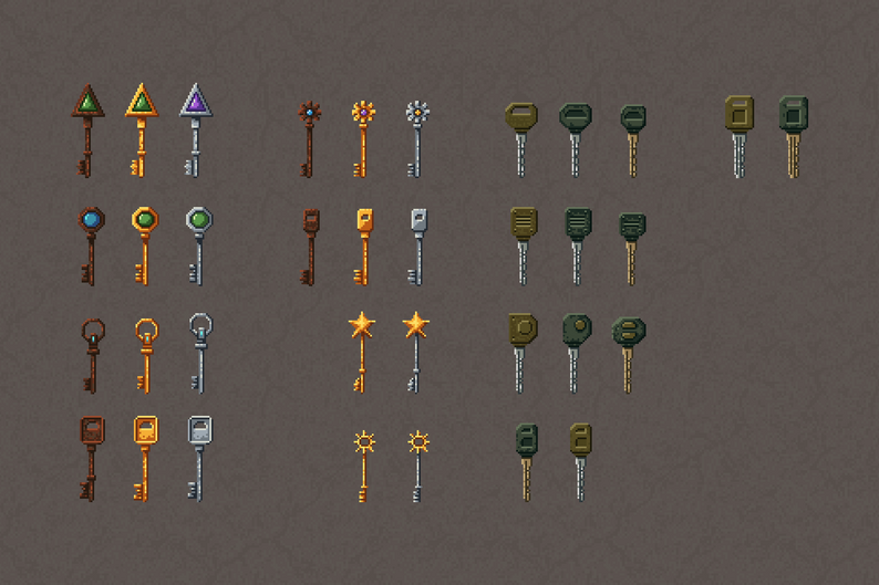 FREE Pixel Art Classic Keys Pack - Version 2 by karsiori