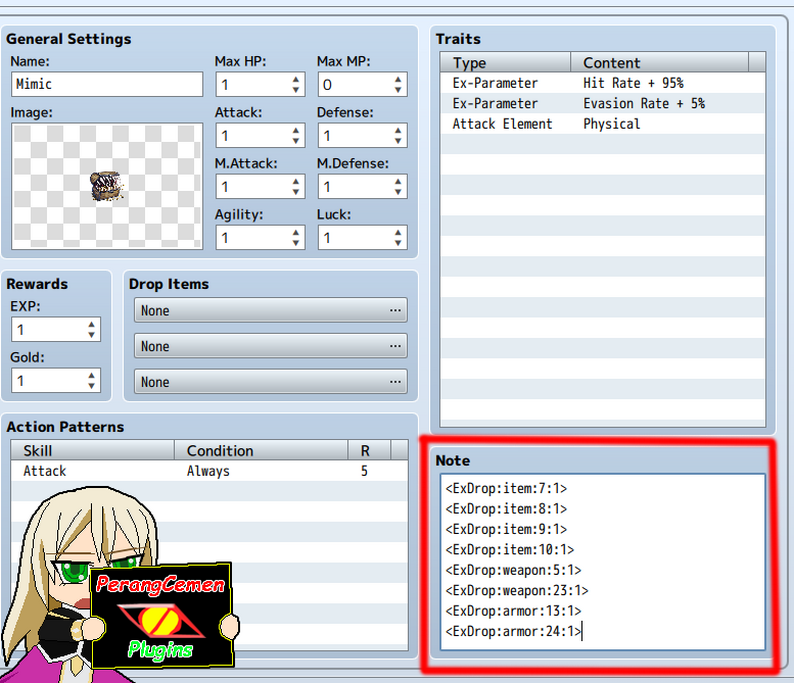 RPG Maker MZ Plugin - Extra Drop by Perang Cemen