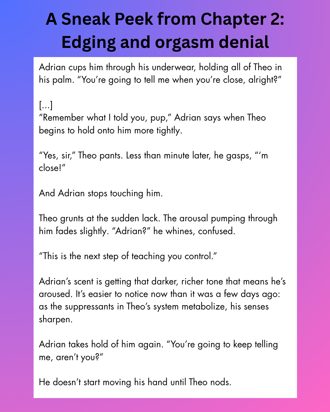 Screenshot 3 for Trained by His Dominant Omega: Puppy Top x Power Bottom Gay Omegaverse Erotica