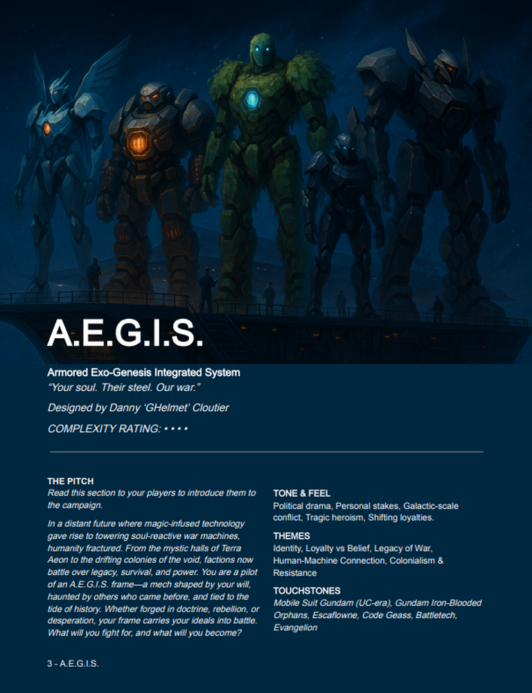 Daggerheart Campaign Frame A.E.G.I.S. by GHelmet