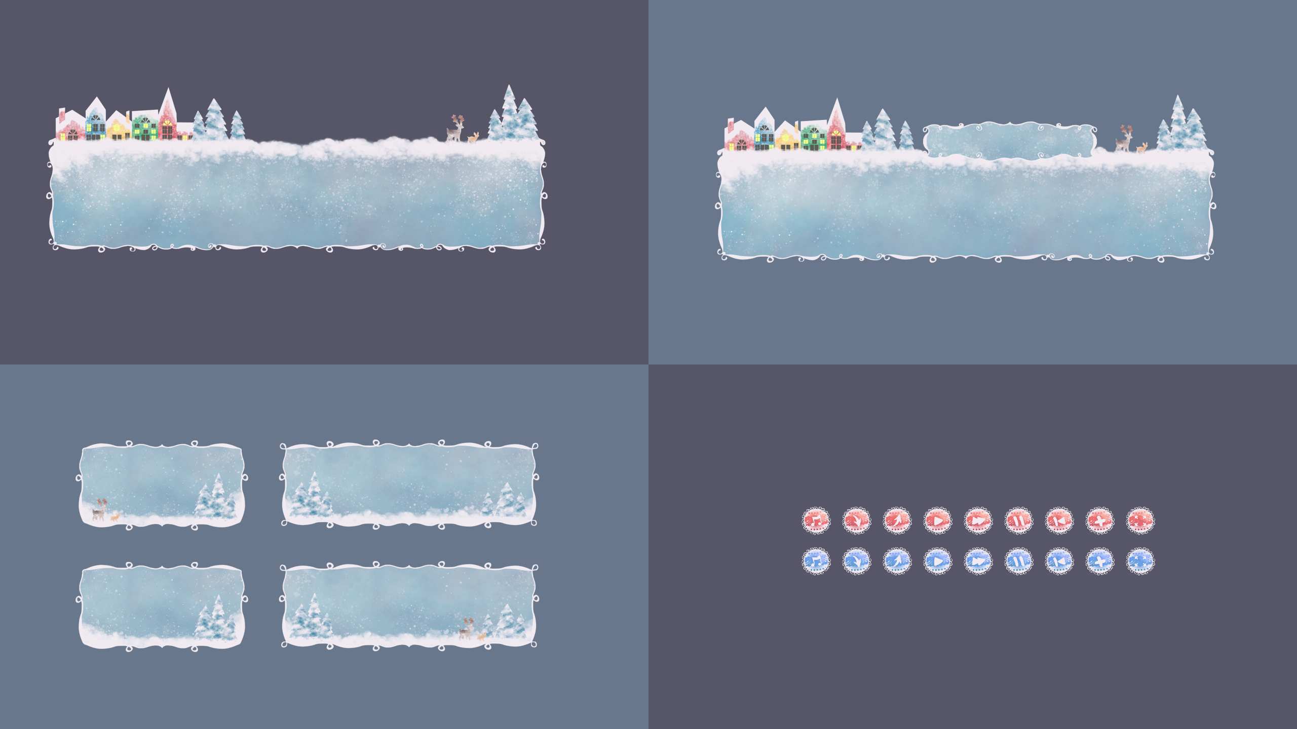 Visual Novel Gui Roses Visual Novel GUIs - Xmas Edition by ThayBrownie