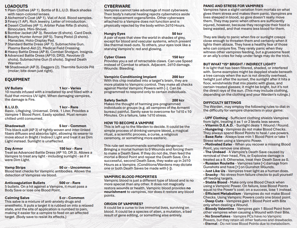 Screenshot 4 for Vampires: A Supernatural Character Template