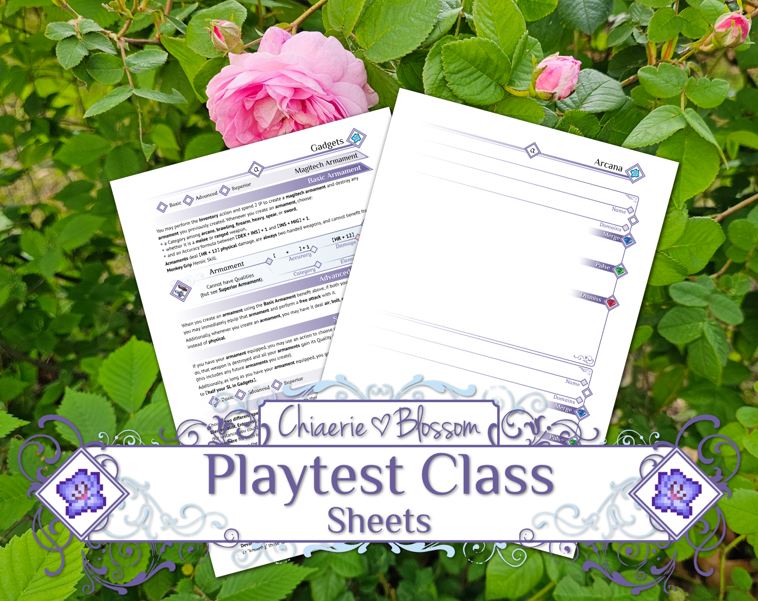 Screenshot 2 for Chiaerie Blossom Playtest Class Sheets