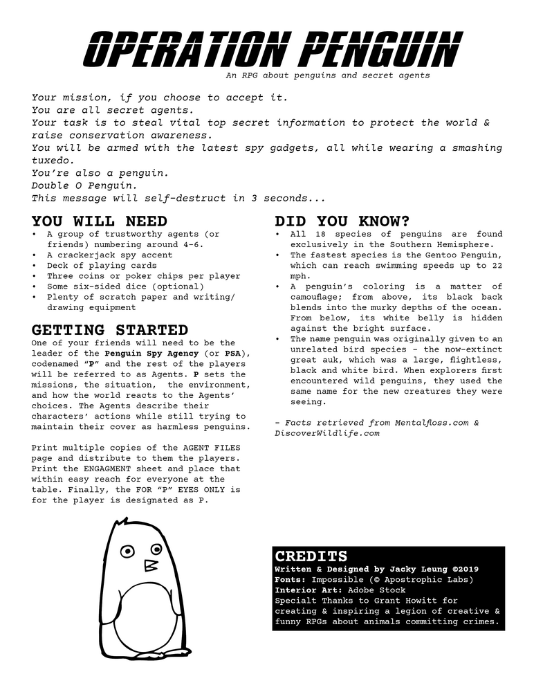 Operation Penguin by Jacky Leung