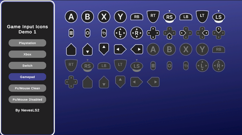 Game Input Icons - Game UI Pack by Lucas Neves