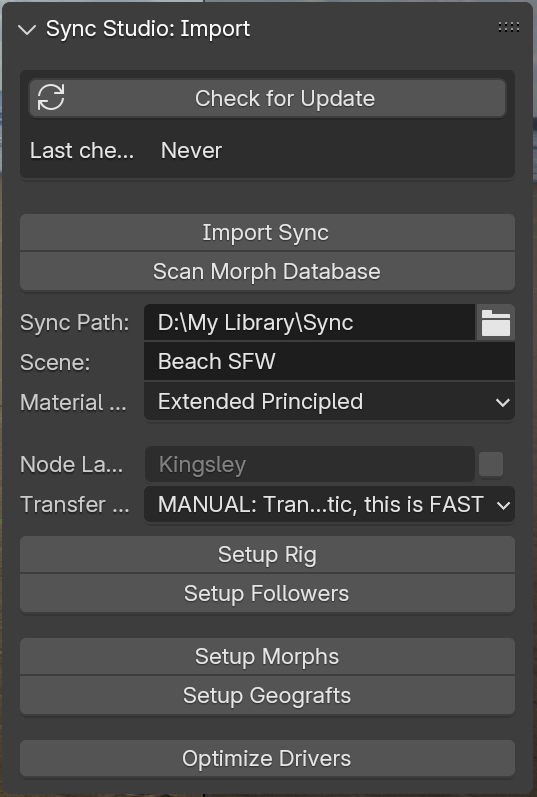 Screenshot 5 for Sync Studio for Daz and Blender