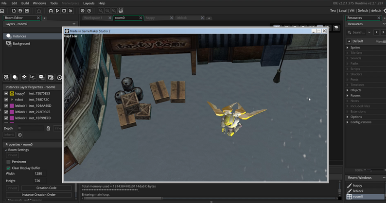 idle animations in game maker studio 2