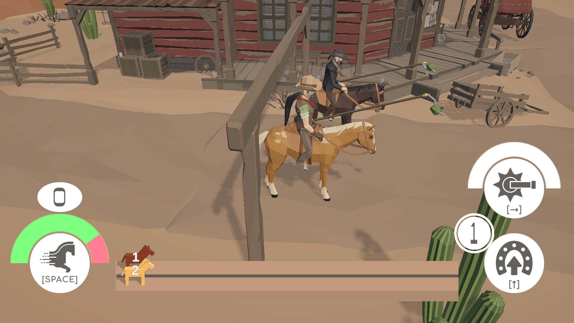 Screenshot 3 for Need For Steed (NUGDC Summer Game Jam 2025)