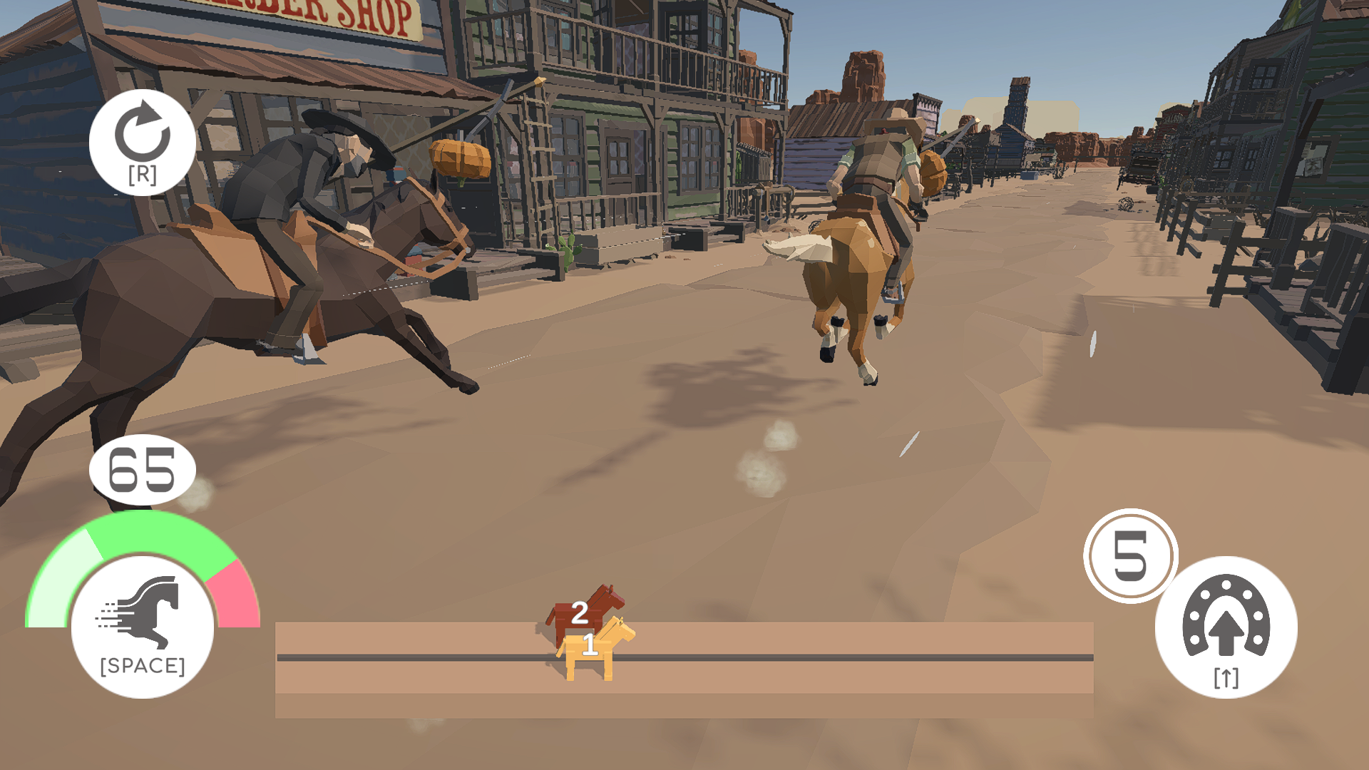 Screenshot 5 for Need For Steed (NUGDC Summer Game Jam 2025)
