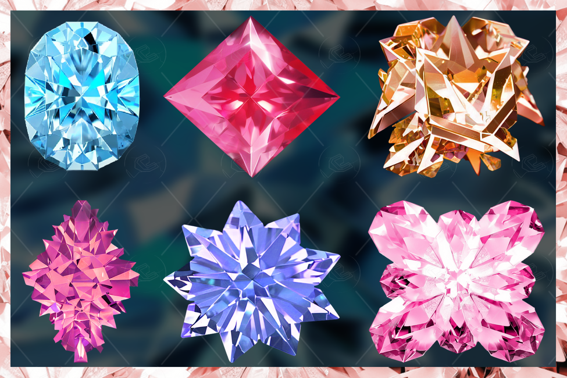 Fantasy Crystals 2D Gem Pack by CorianderGames