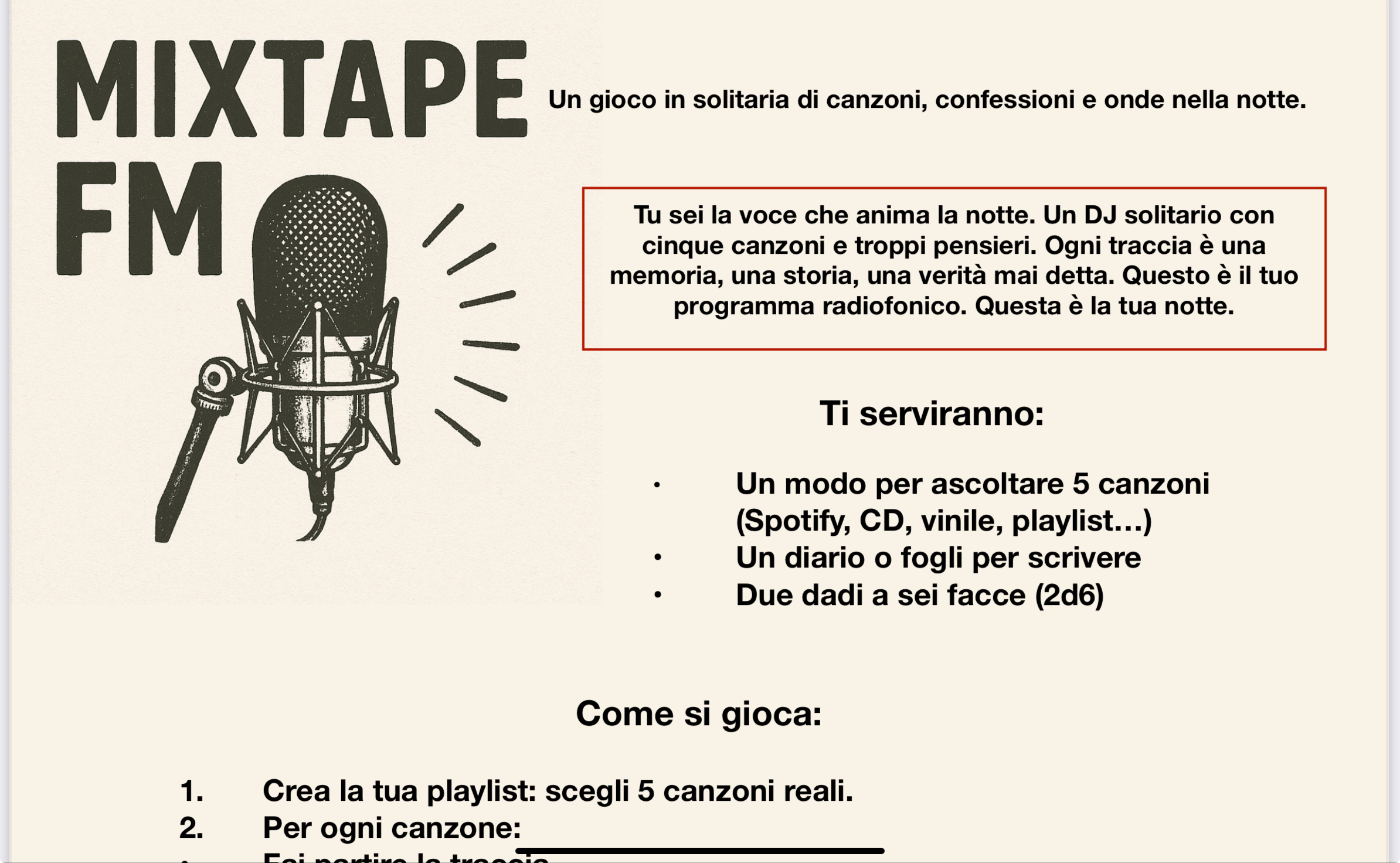 Screenshot 3 for Mixtape FM a solo journaling Music RPG