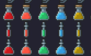 169 Pixel Art Potion Icons - Pack (16x16) by KabGames