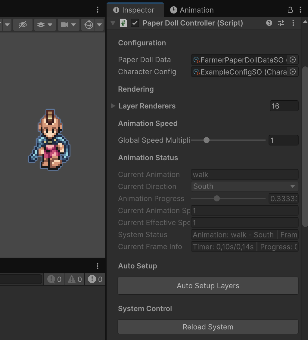 Screenshot 3 for Paper Doll System for Unity – Modular 2D Character Layering (One-Click Setup)