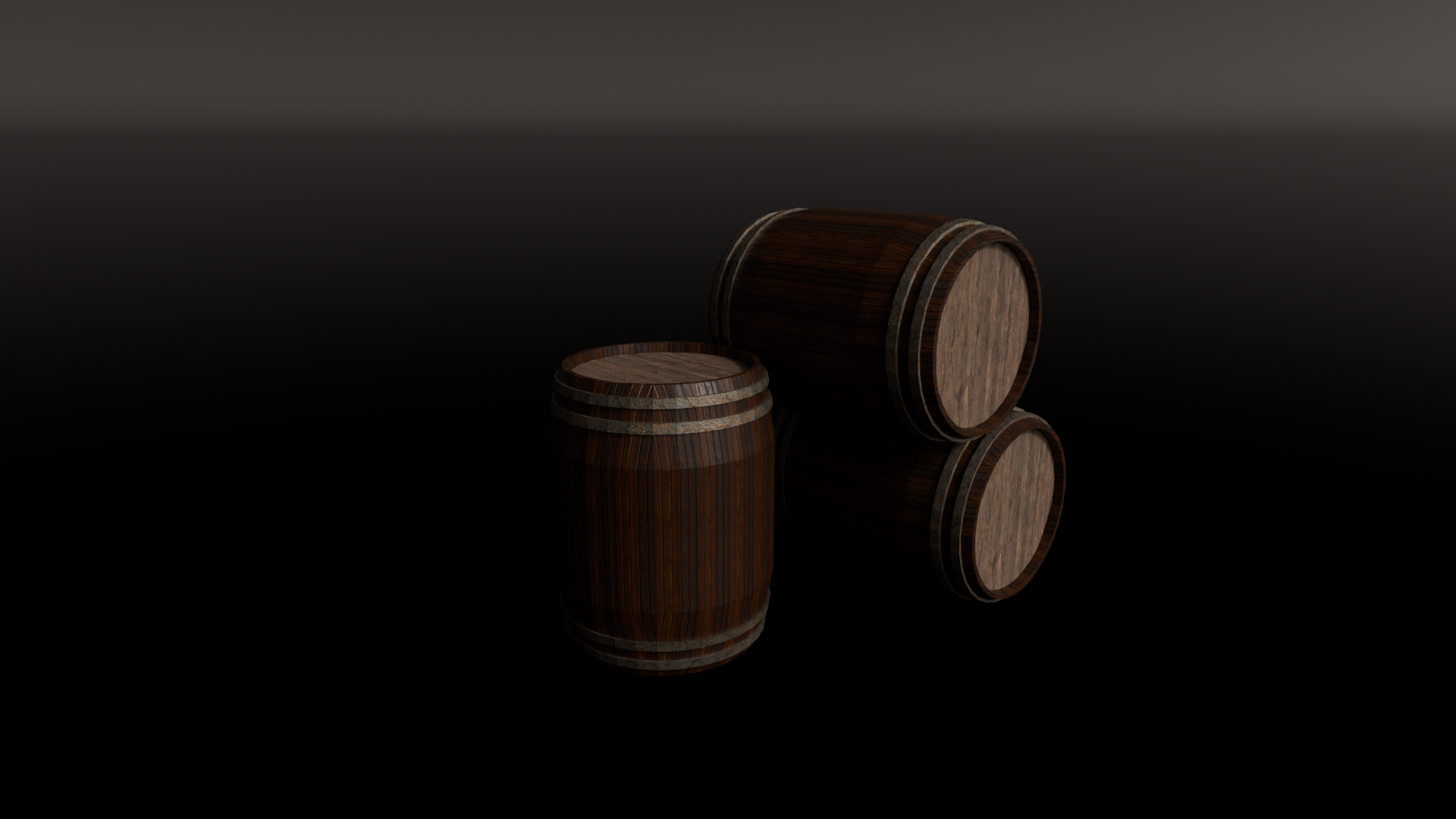 3D realistic wooden storage barrel game asset by Gemau Cymru