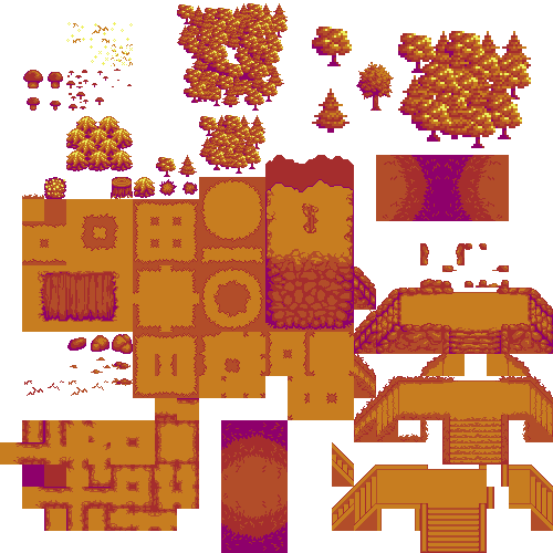 Red Assets Red top down pixel assets by detreatus
