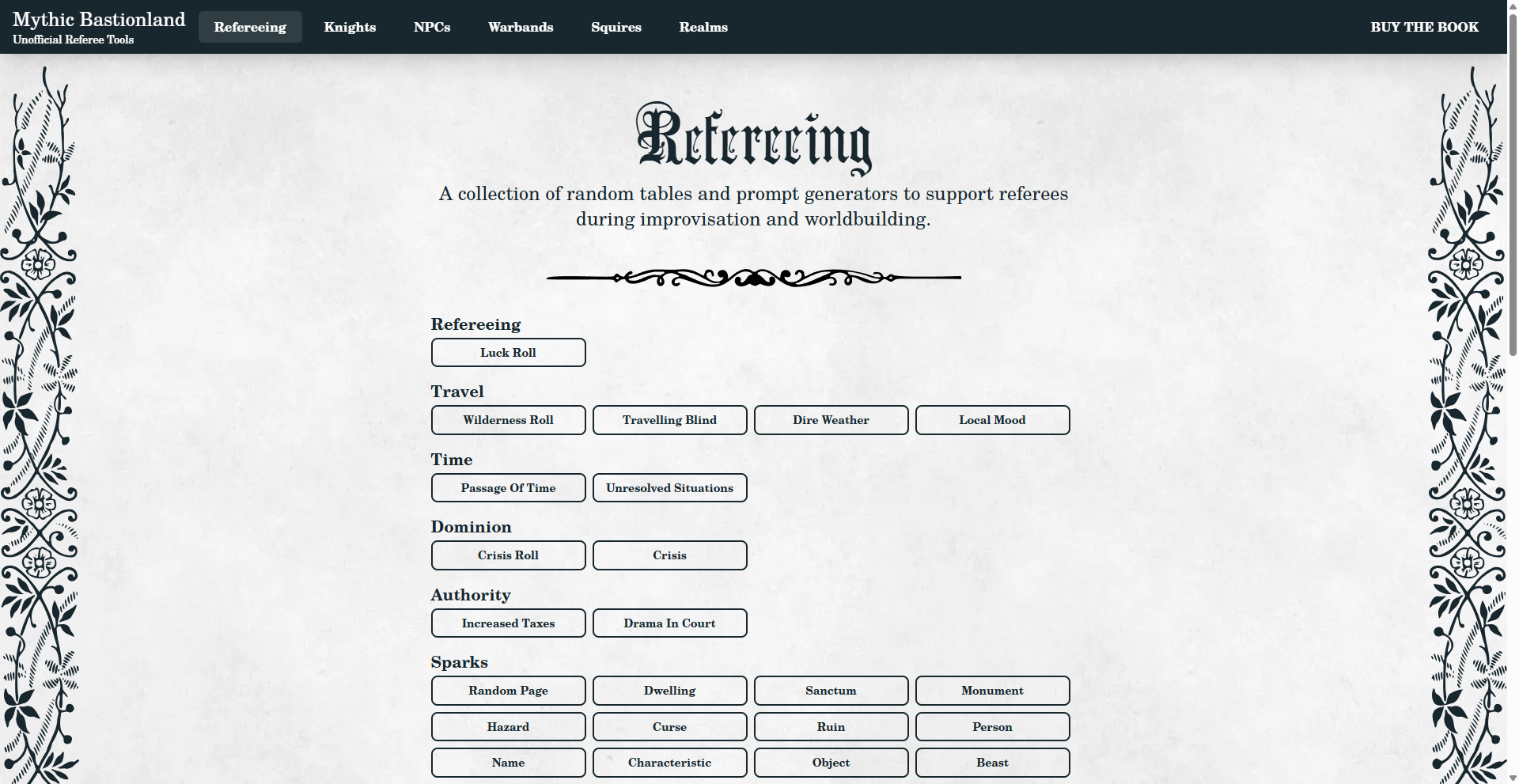 Screenshot 3 for Mythic Bastionland - Referee Companion