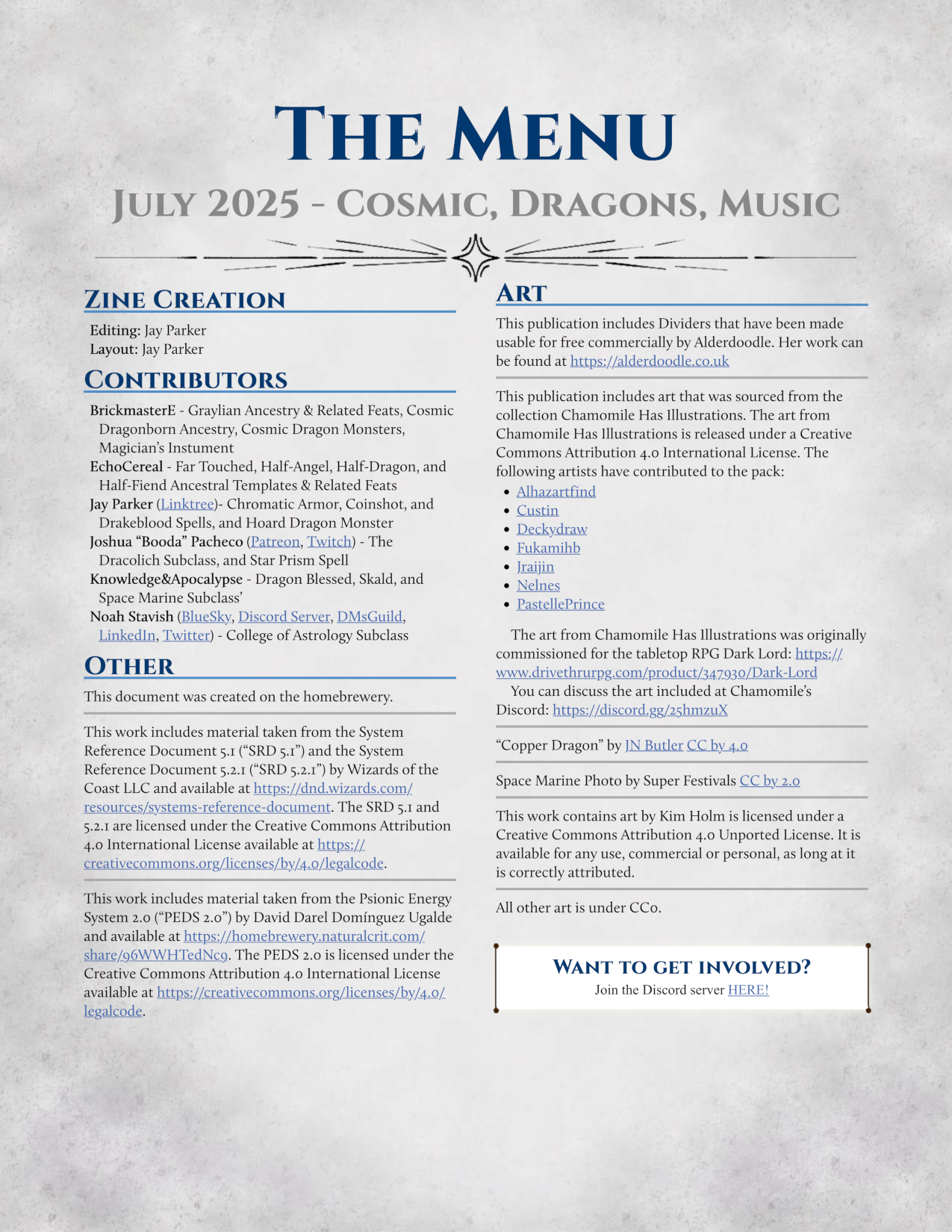 Screenshot 3 for The Menu #02 - July 2025