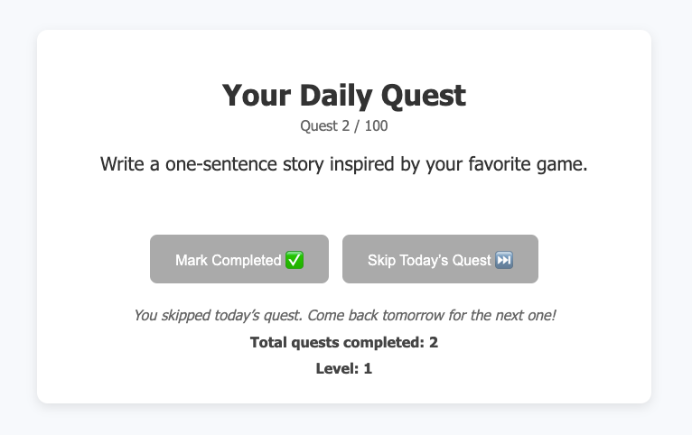 Screenshot 3 for Your Daily Quest