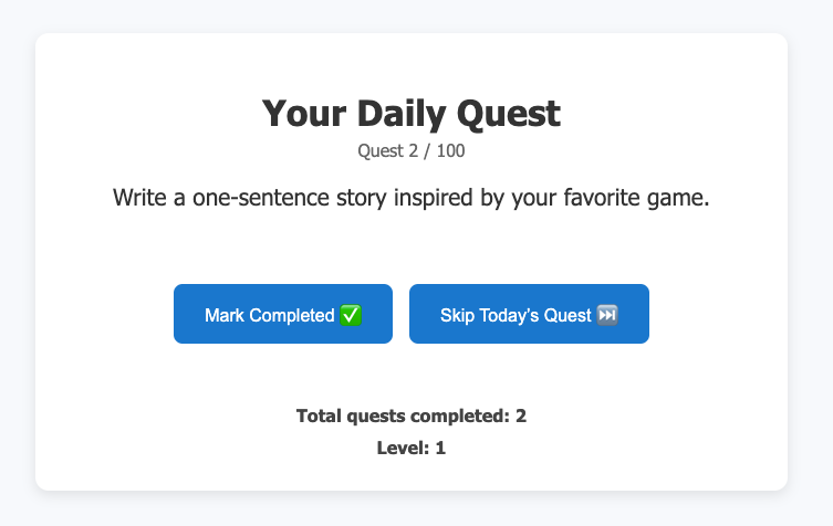 Screenshot 2 for Your Daily Quest