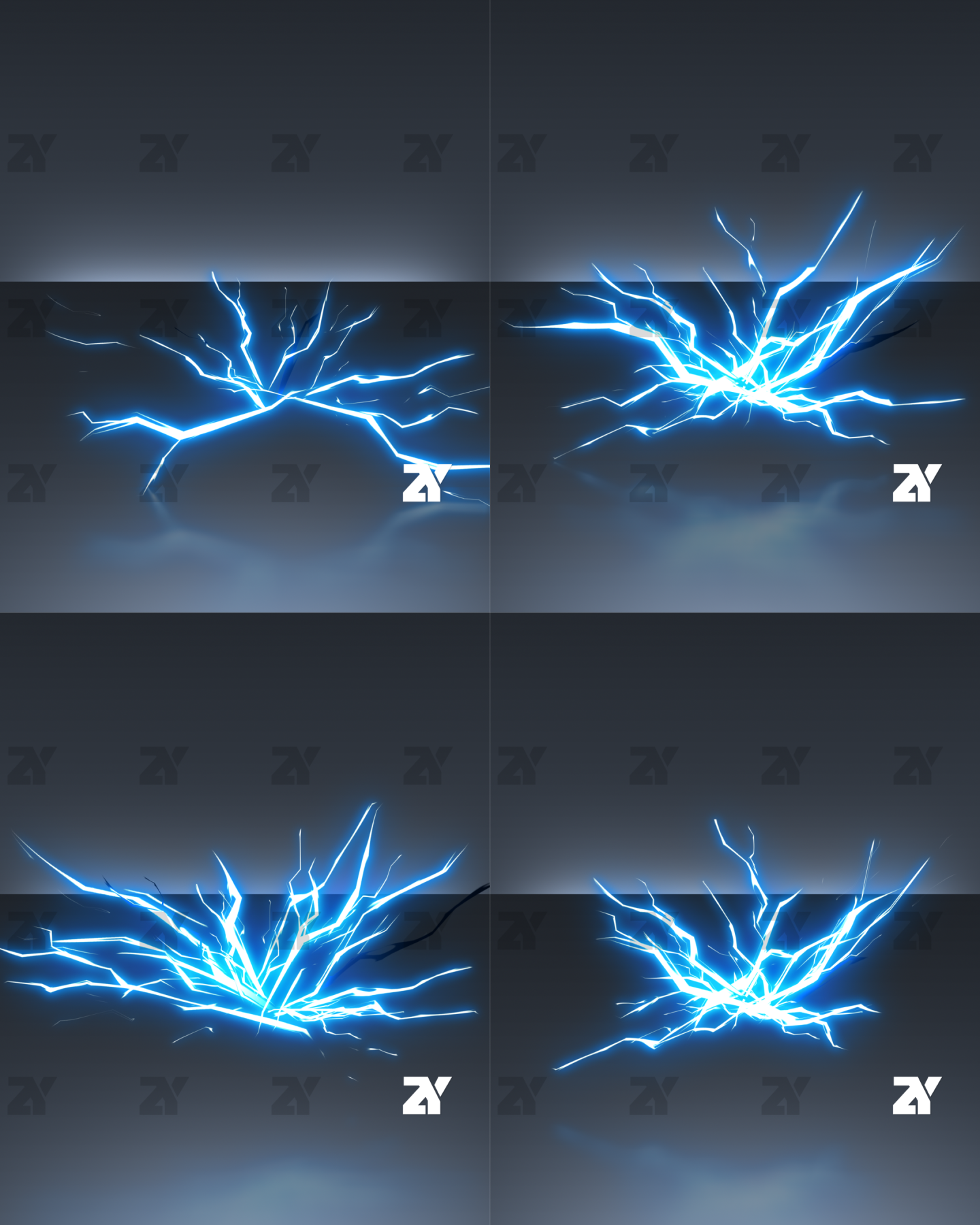Lightning_Sustained Discharge_Straight by ZY VFX