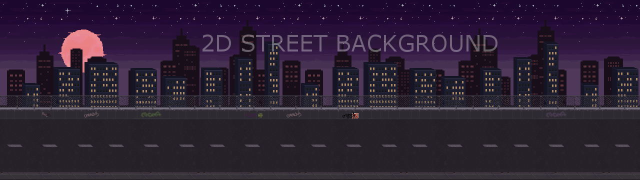 2D Street and Road Backgrounds Pack by Arludus
