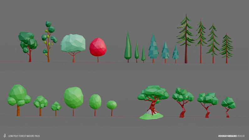 Free Low Poly Trees & Forest Nature Pack for Godot / Unity / Unreal by ...