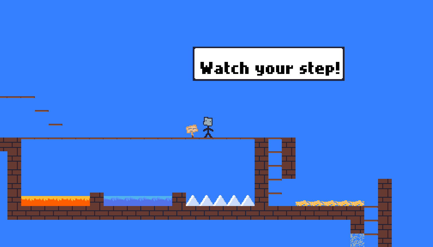 Screenshot 2 for a platformer (demo)