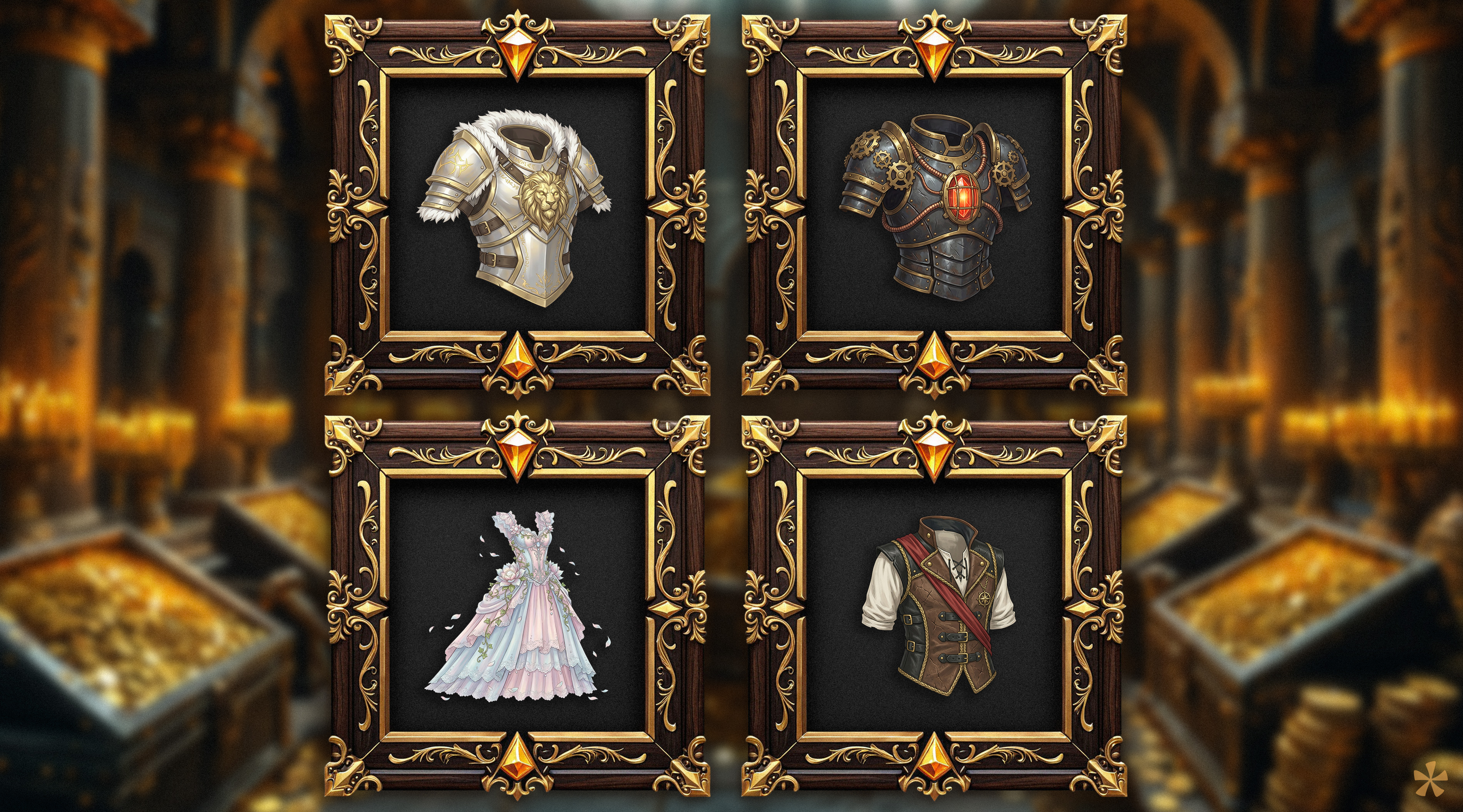 40 Chest Icons // Fantasy Style // PNG 512x512 by The Higalina Vault