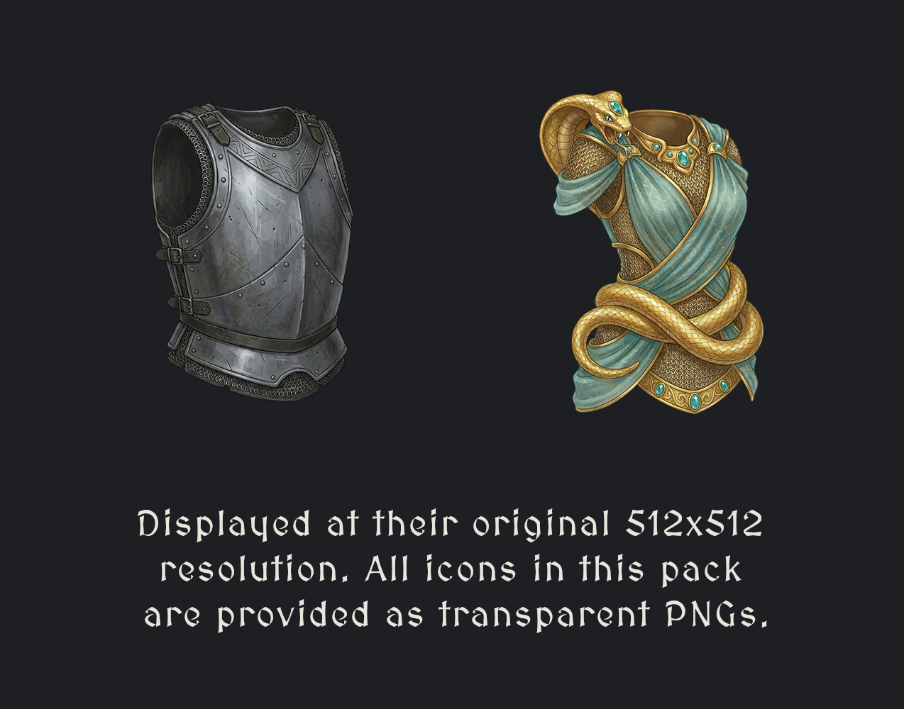 40 Chest Icons // Fantasy Style // PNG 512x512 by The Higalina Vault