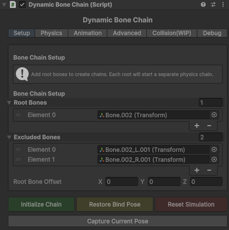Dynamic Bone Chain Physics for Unity3D by SynKrown Games