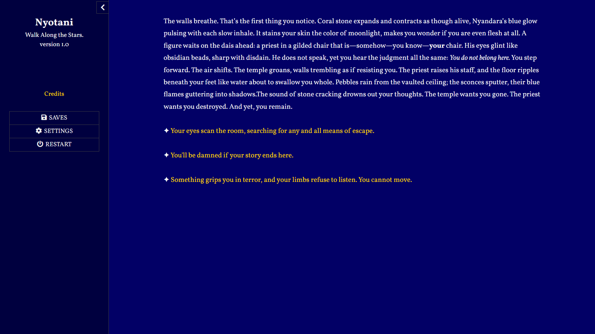 Screenshot 2 for Nyotani: Walk Along the Stars