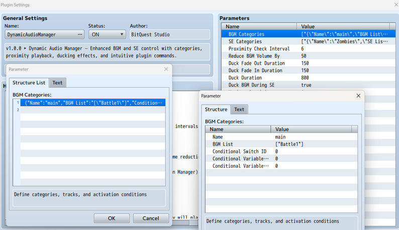 Dynamic Audio Manager for RPG Maker MZ by BitQuest Studio