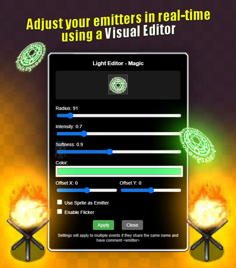 Event Emitter - RPG Maker MZ plugin by Sang Hendrix