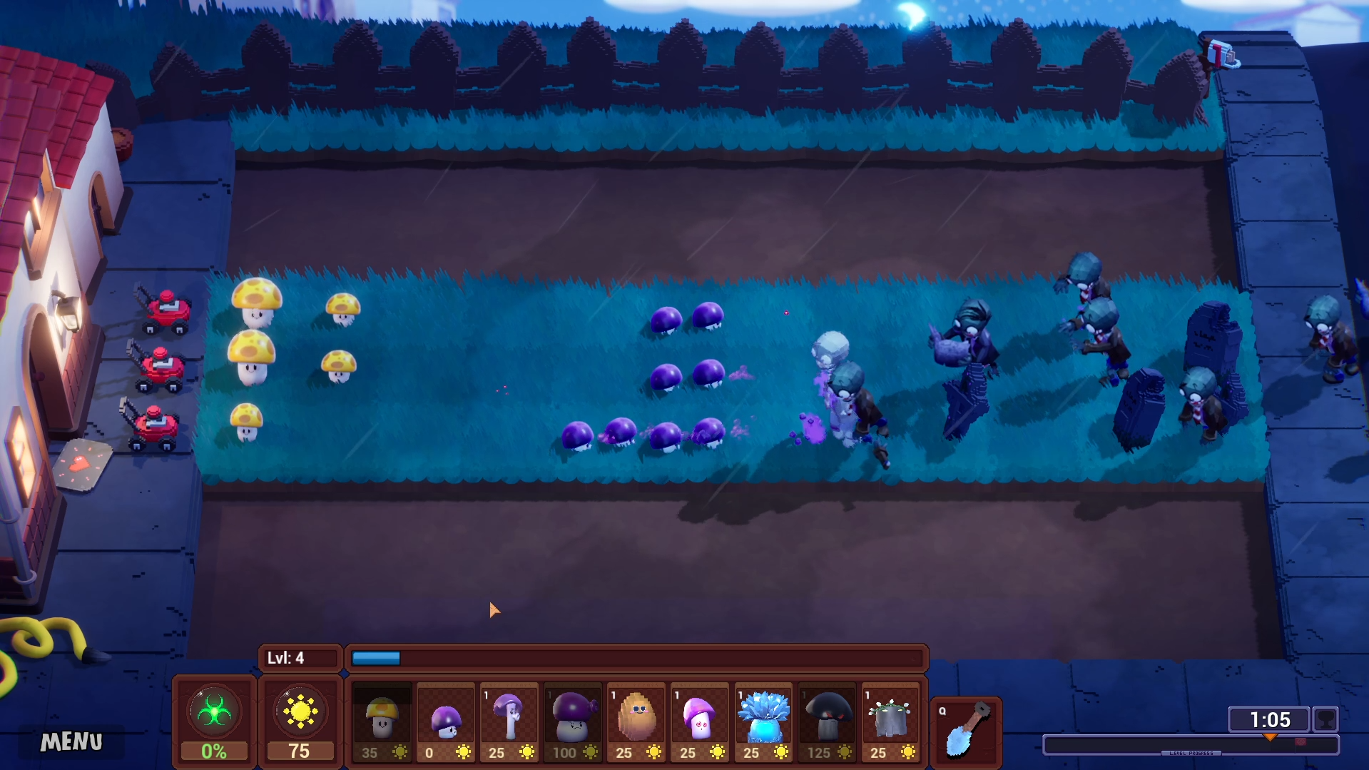 Screenshot 2 for Foliage vs Undead: Nighttime Survival Edition