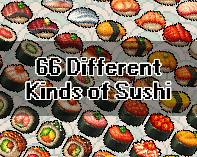  24x24 Pixel Sushi Pack Game Assets By Ssugmi