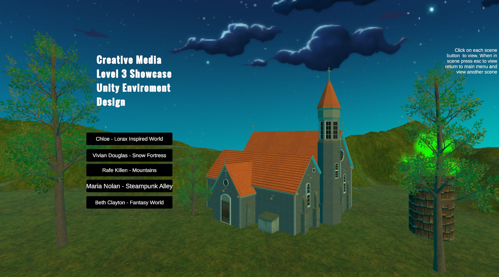 Creative Media Level 3 Environment Design Unit by MaccCollegeGames