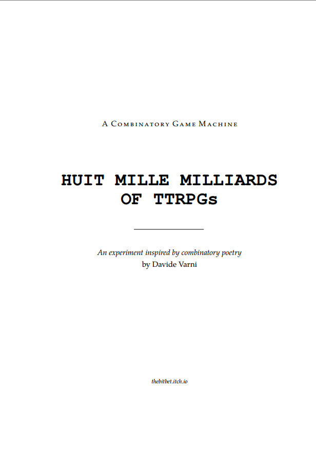 Screenshot 2 for Huit Mille Milliards of TTRPGs