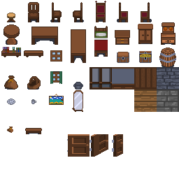 Village Interior – Pixel Art Asset Pack (32x32) by Duiks